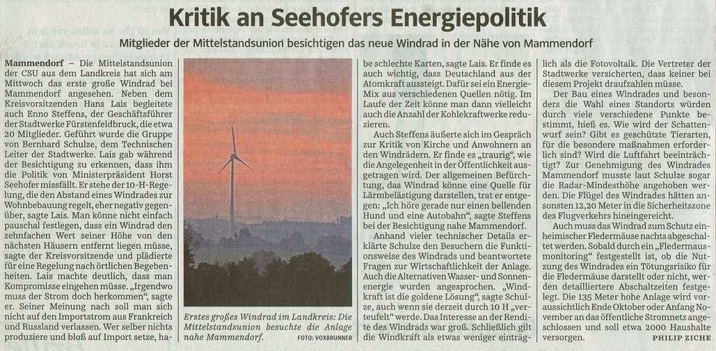 Pressebericht vom 19.10.2014 in der Süddeutschen Zeitung (Philip Ziche)